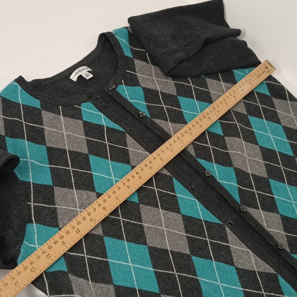 Womens XL preppy cardigan sweater casual round Neck button down Knit cardigan - Picture 8 of 10